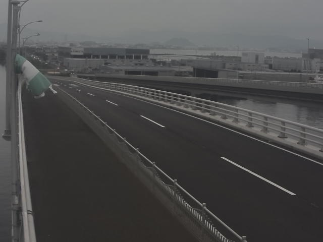 橋梁中央部 広島方面　↖