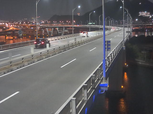 橋梁中央部 仁保方面　↗ 