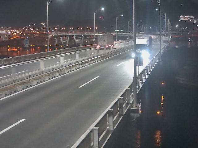 橋梁中央部 仁保方面　↗ 