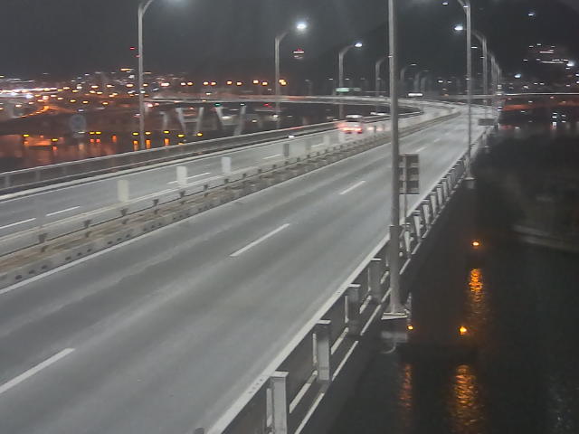 橋梁中央部 仁保方面　↗ 