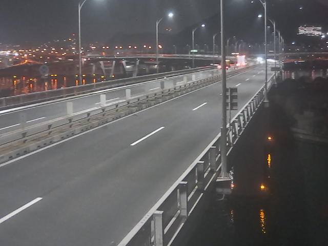 橋梁中央部 仁保方面　↗ 