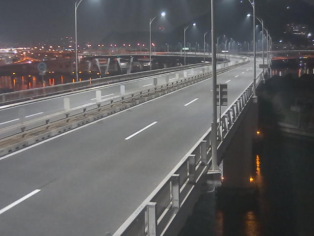 橋梁中央部 仁保方面　↗ 