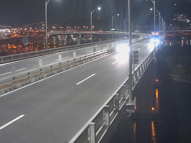 橋梁中央部 仁保方面　↗ 