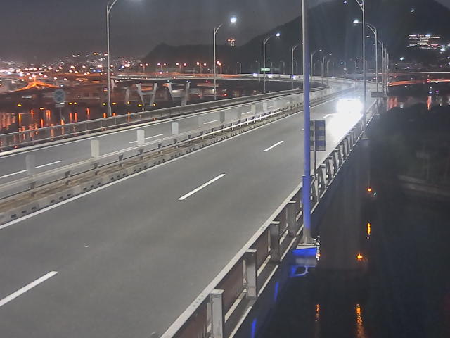 橋梁中央部 仁保方面　↗ 