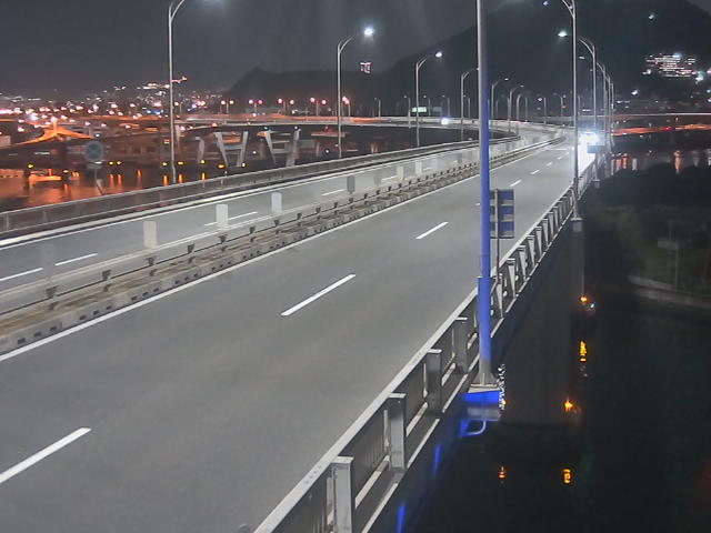 橋梁中央部 仁保方面　↗ 