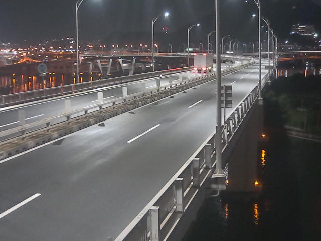 橋梁中央部 仁保方面　↗ 